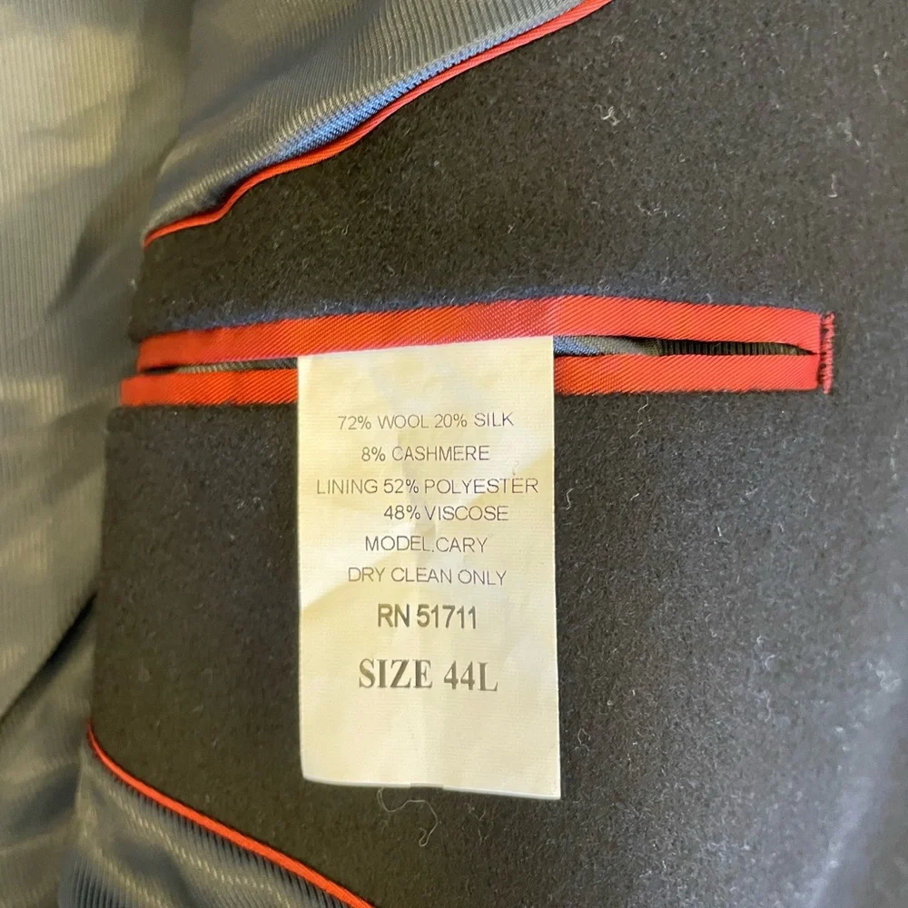 T. Harris LONDON Wool Silk & Cashmere Soft Thick Jacket In Black Size 44 L‎